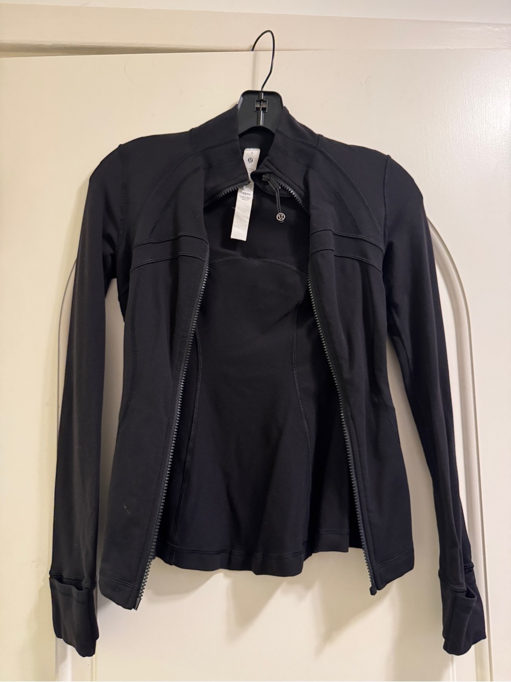 Lululemon Define Jacket Black Size 0 Full Zip Thumbholes Luon